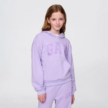  Gap Relaxed Fit French Terry Çocuk Mor Sweatshirt