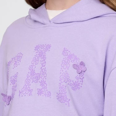  Gap Relaxed Fit French Terry Çocuk Mor Sweatshirt