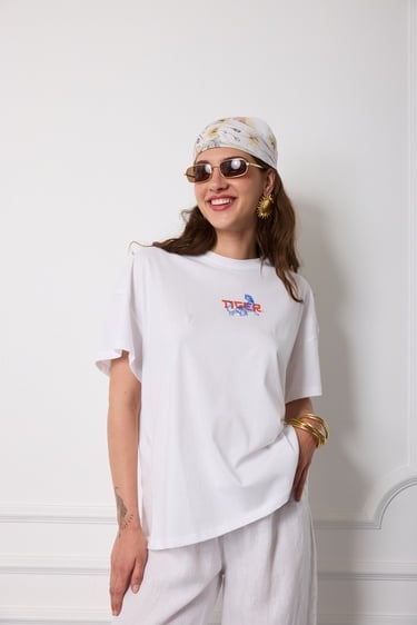  Tiger Baskılı Tshirt