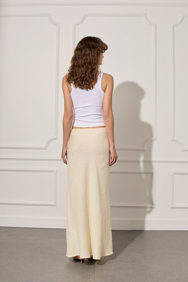  %100 Keten Uzun Etek