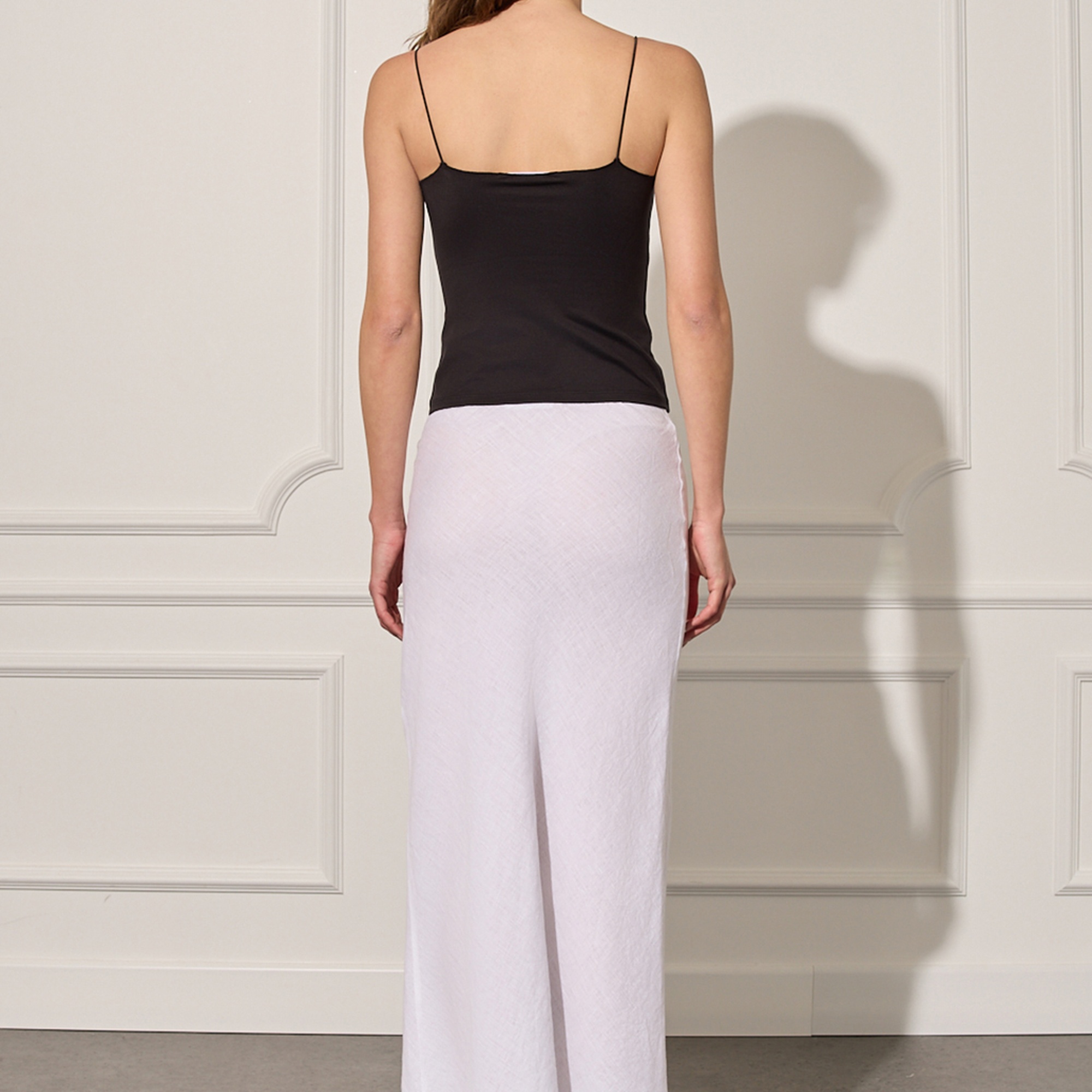 %100 Keten Uzun Etek