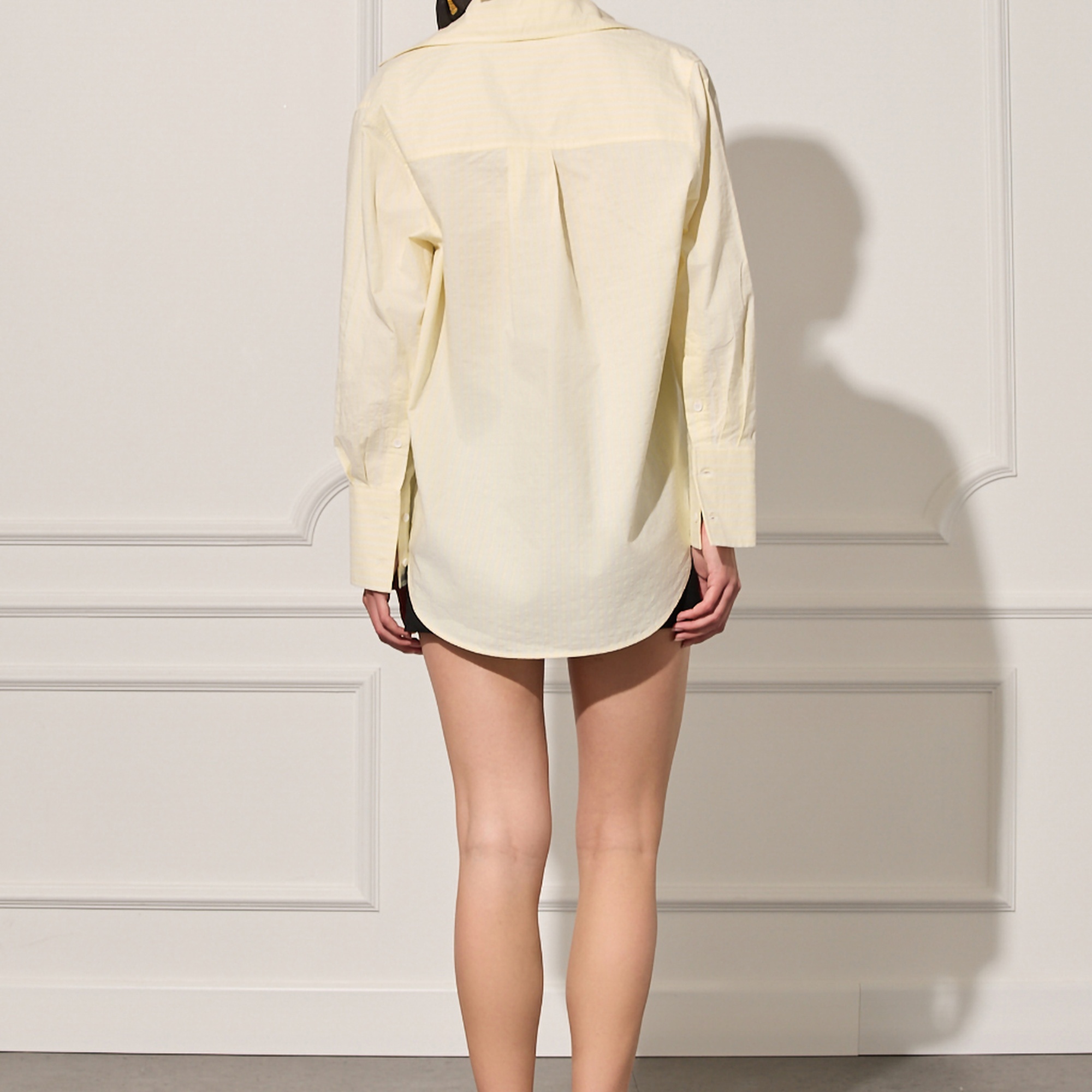 Oversize Çizgili Gömlek