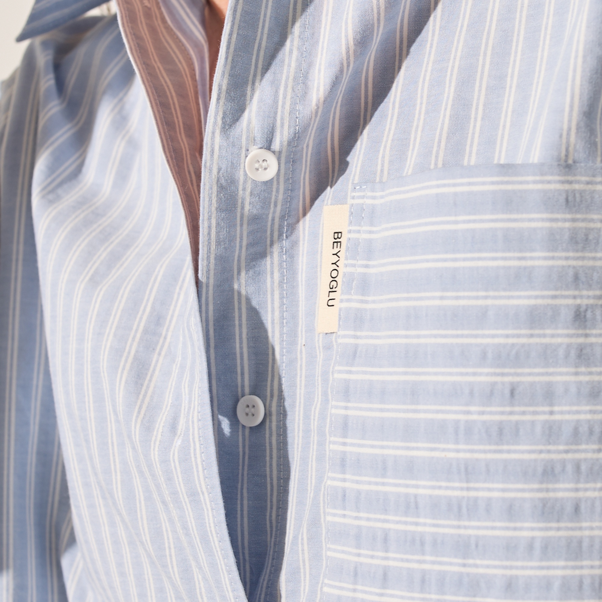 Oversize Çizgili Gömlek