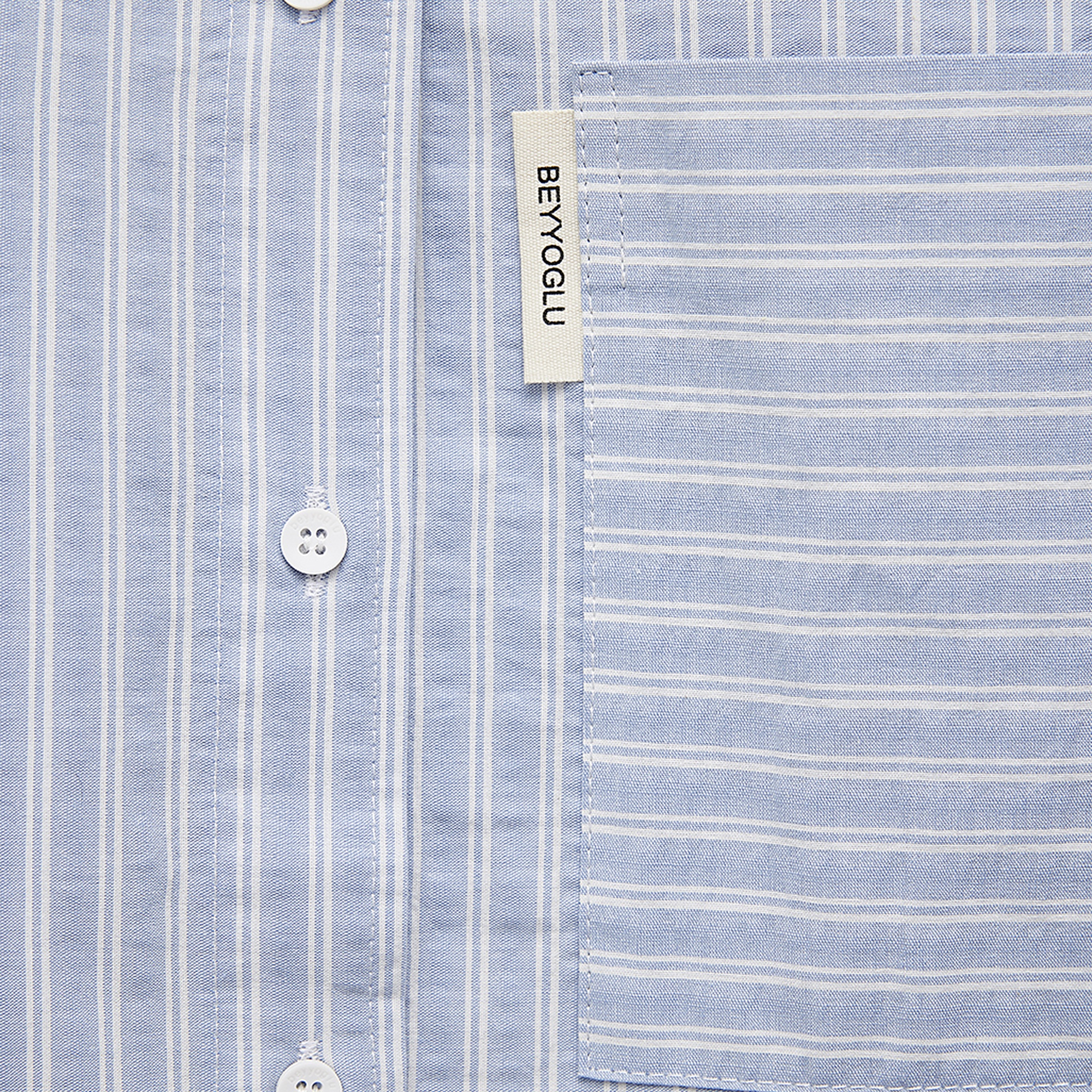 Oversize Çizgili Gömlek