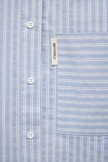  Oversize Çizgili Gömlek