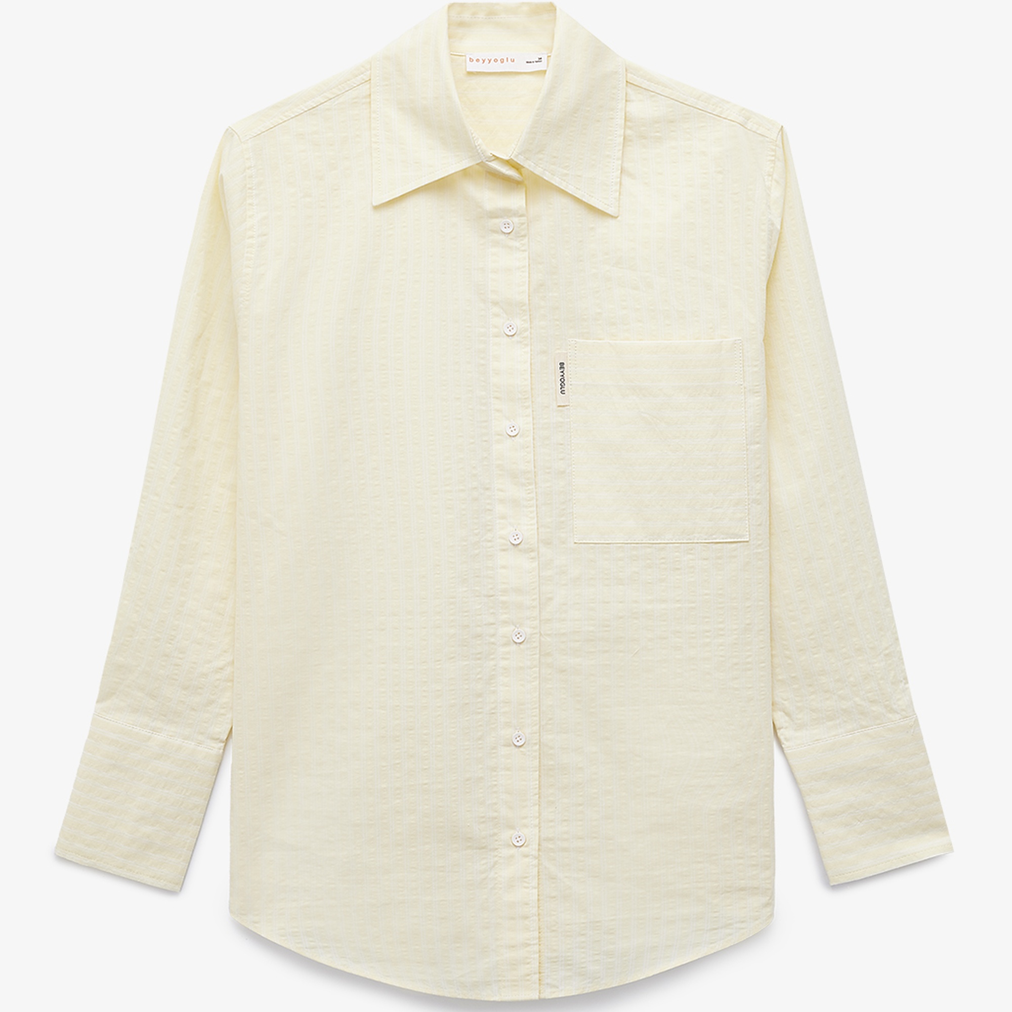 Oversize Çizgili Gömlek