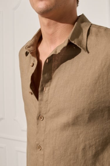  %100 Keten Oversize Gömlek