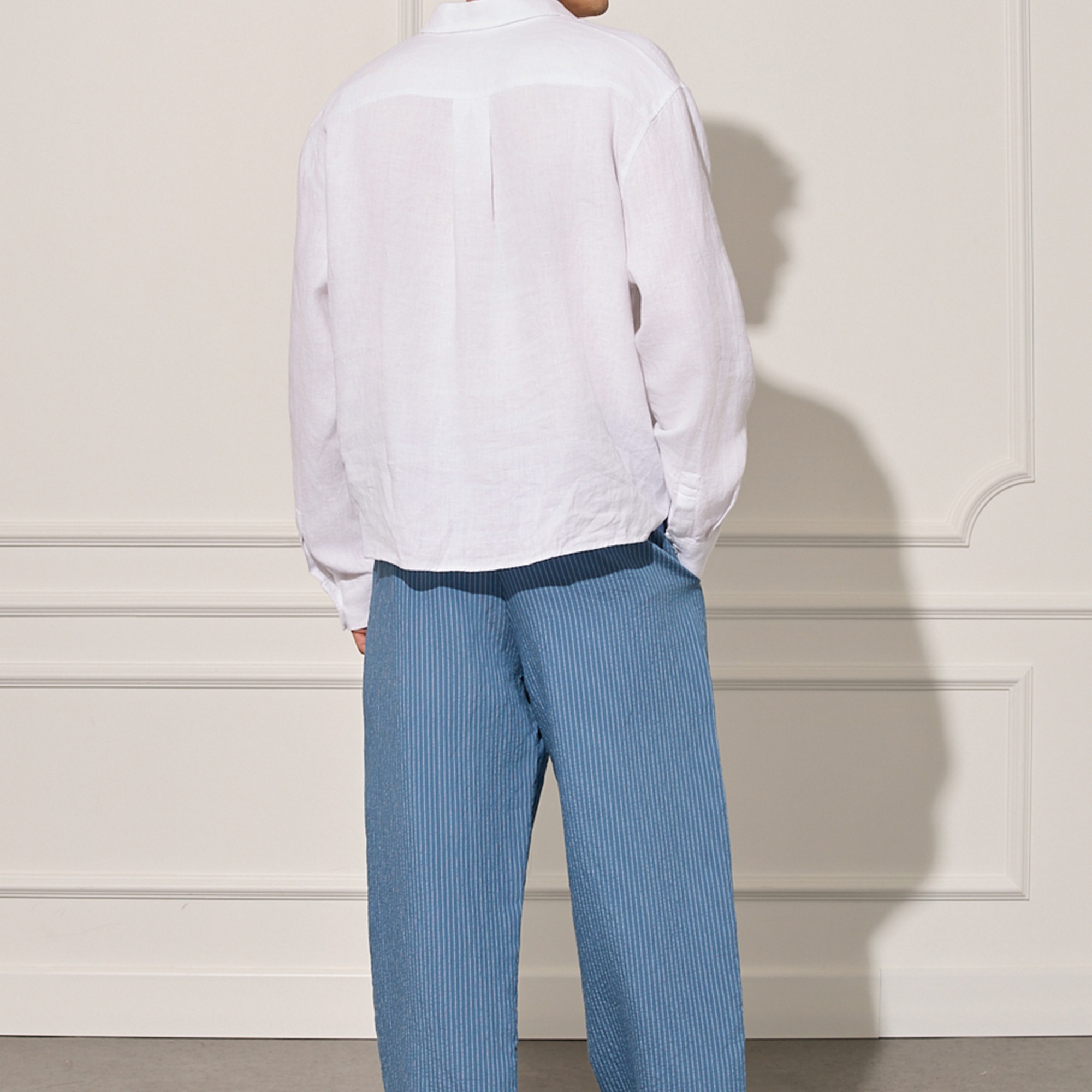 %100 Keten Oversize Gömlek