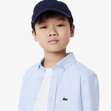  Çocuk Çizgili Mavi Gömlek