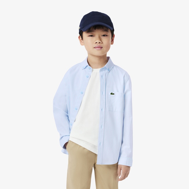  Çocuk Çizgili Mavi Gömlek