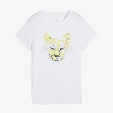  Puma Graphics Running Slogan Kadın Beyaz T-Shirt
