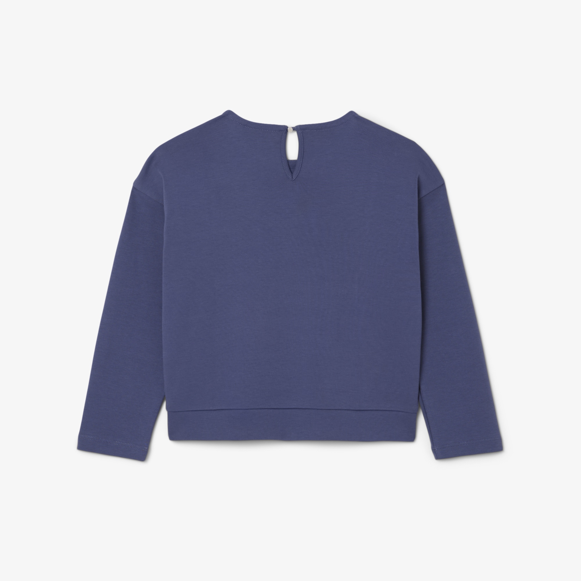 Kız Çocuk Uzun Kollu Bisiklet Yaka Baskılı Mor T-Shirt