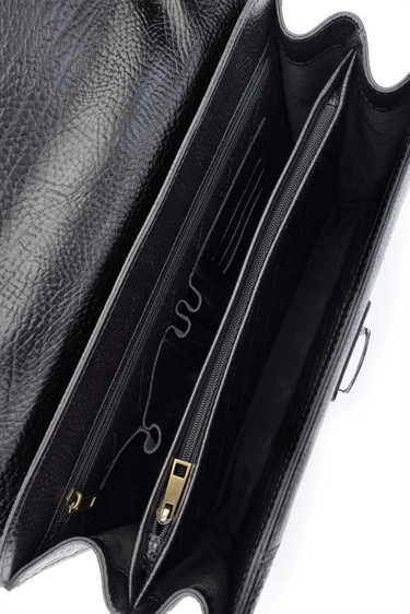  Tamer Tanca Erkek Hakiki Deri Siyah Evrak Çantası