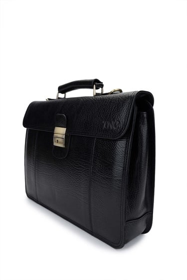  Tamer Tanca Erkek Hakiki Deri Siyah Evrak Çantası