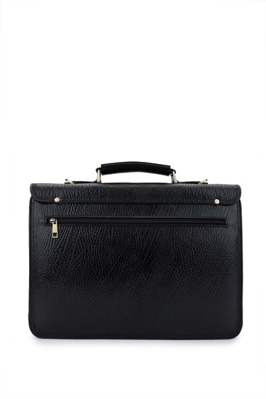  Tamer Tanca Erkek Hakiki Deri Siyah Evrak Çantası