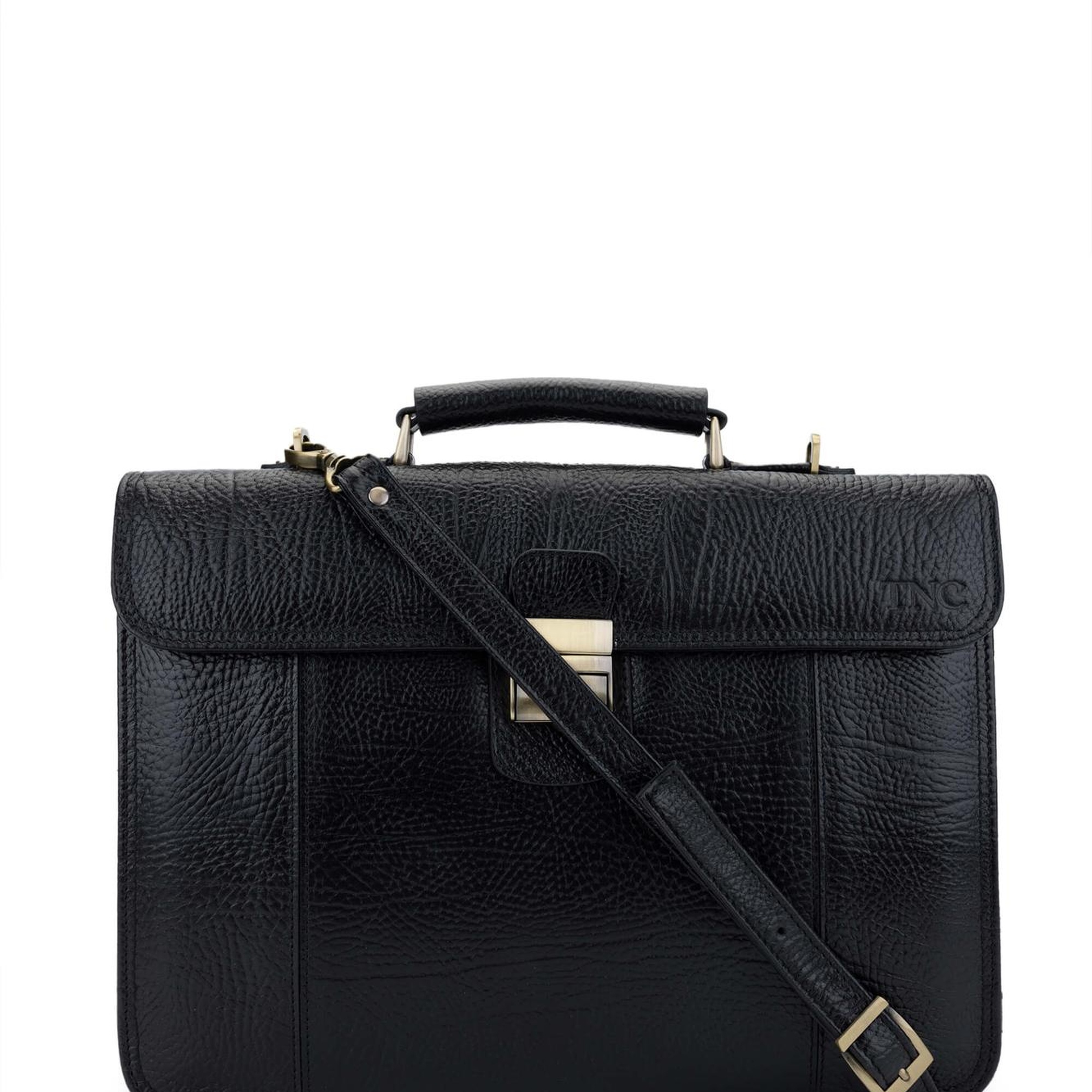 Tamer Tanca Erkek Hakiki Deri Siyah Evrak Çantası