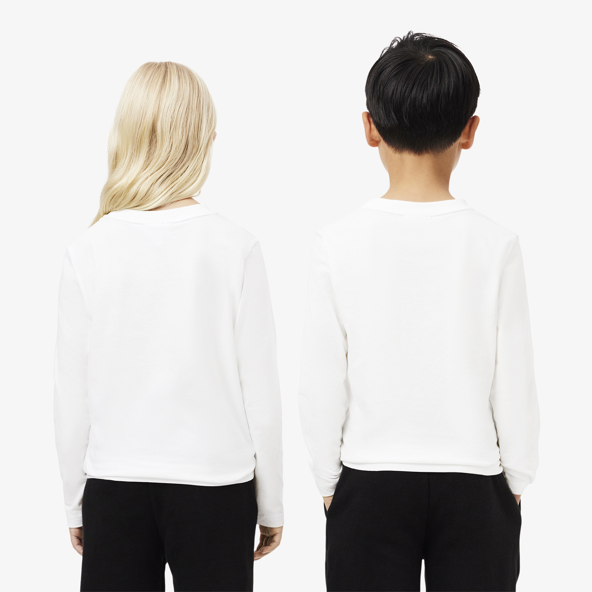 Lacoste Çocuk Uzun Kollu Bisiklet Yaka Beyaz T-Shirt