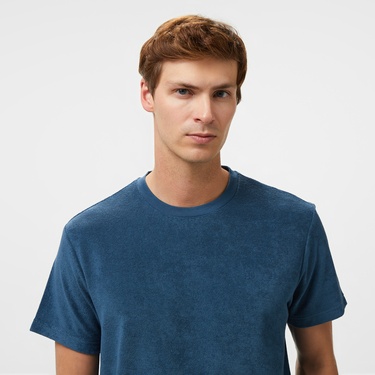  Calvin Klein Towelling Erkek Mavi T-Shirt