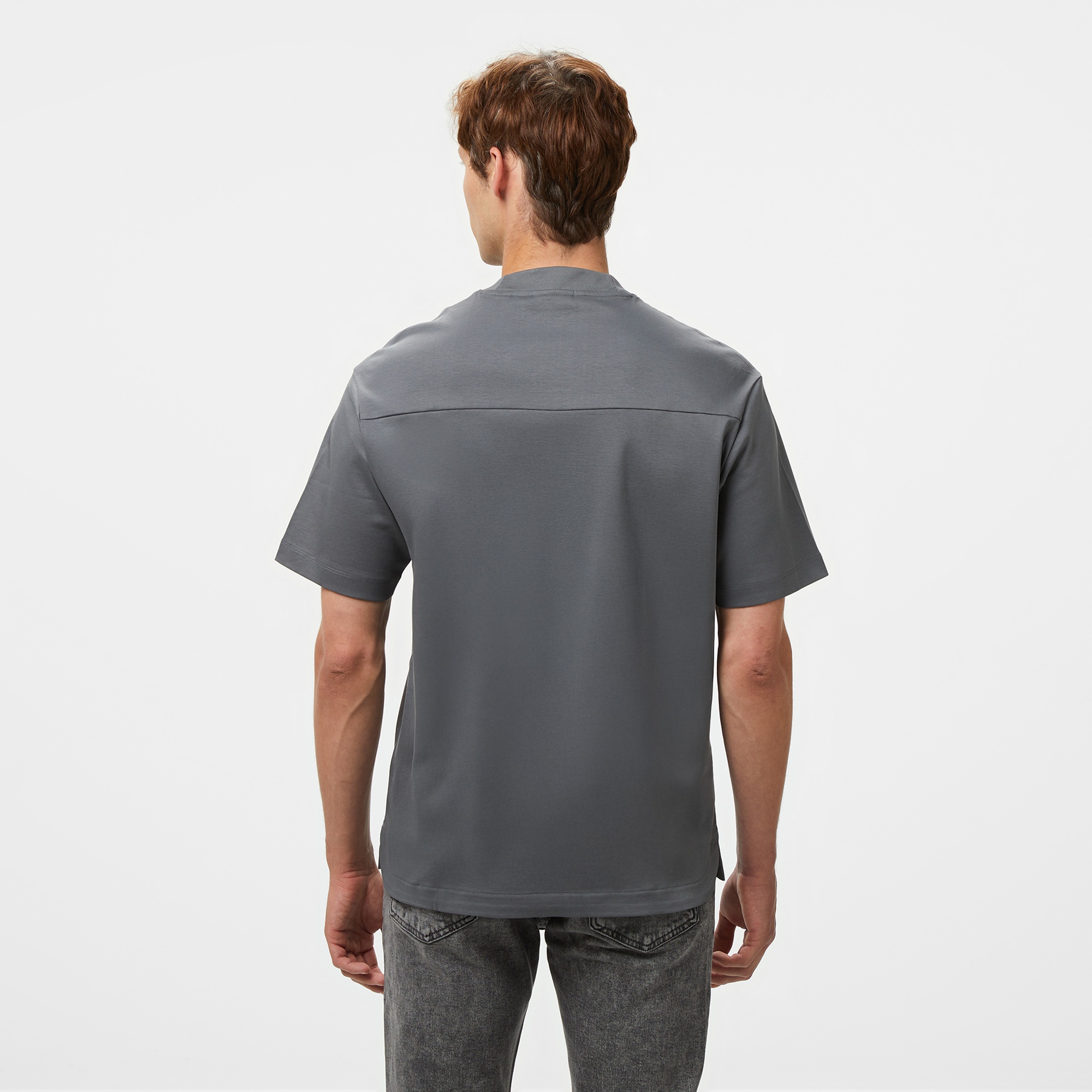 Hugo Debostac Erkek Gri T-Shirt