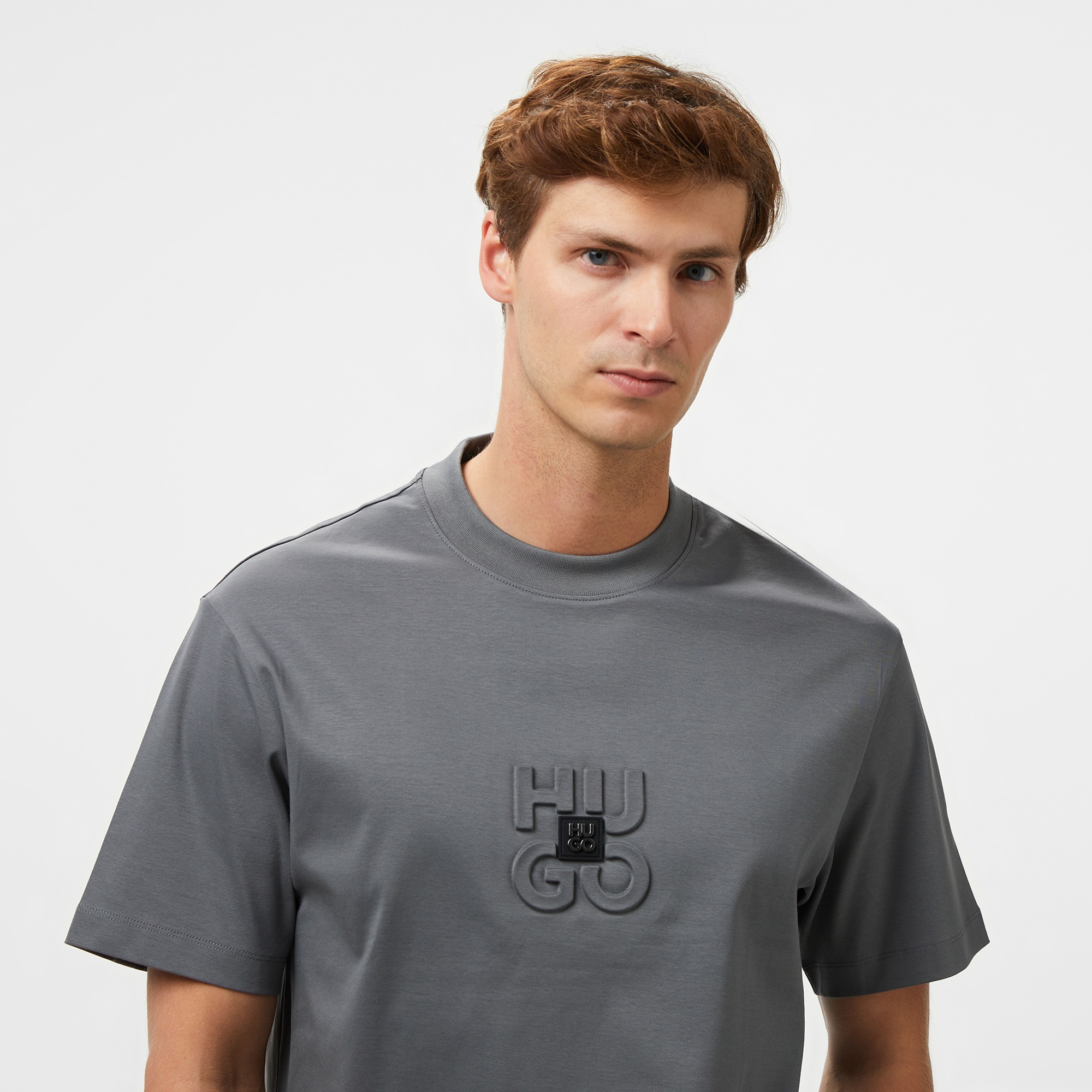 Hugo Debostac Erkek Gri T-Shirt