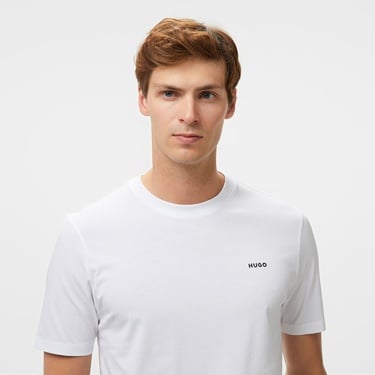  Hugo Dero 222 Erkek Beyaz T-Shirt