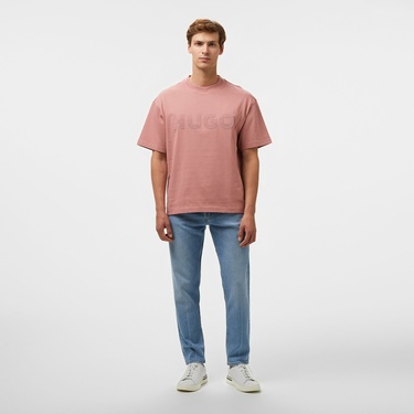  Hugo Dinkee Erkek Pembe T-Shirt