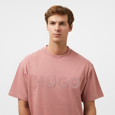  Hugo Dinkee Erkek Pembe T-Shirt