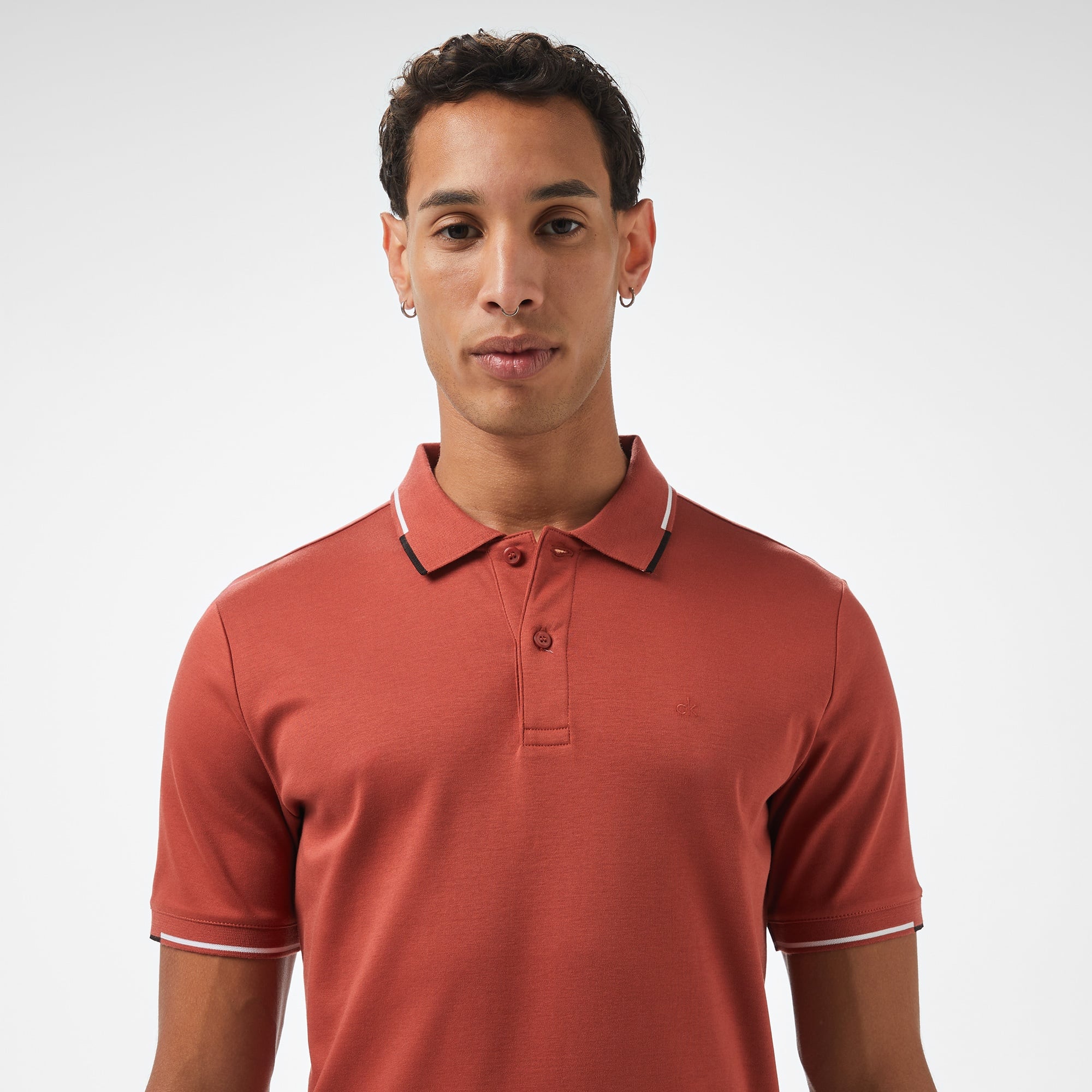 Calvin Klein Erkek Turuncu Polo