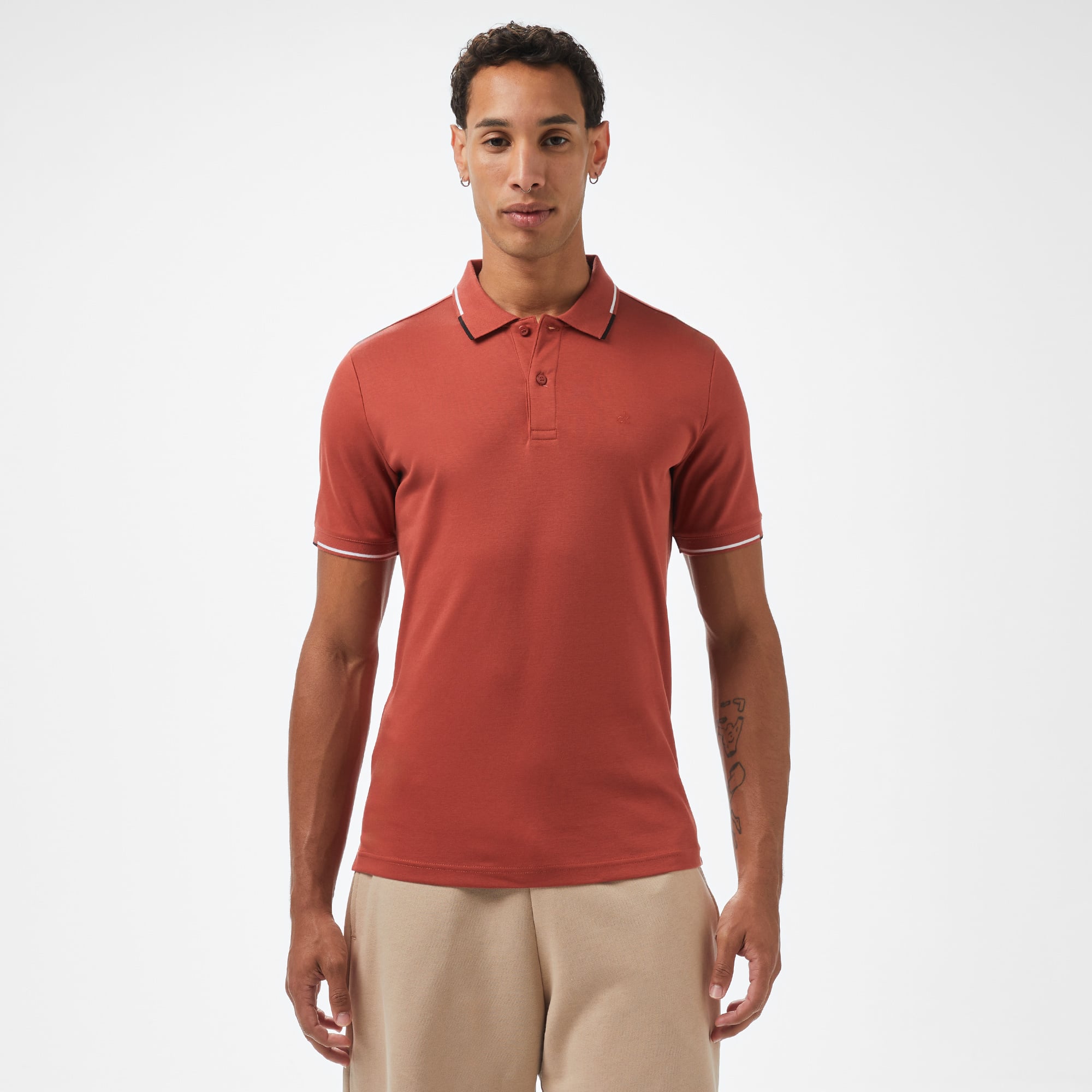  Calvin Klein Erkek Turuncu Polo