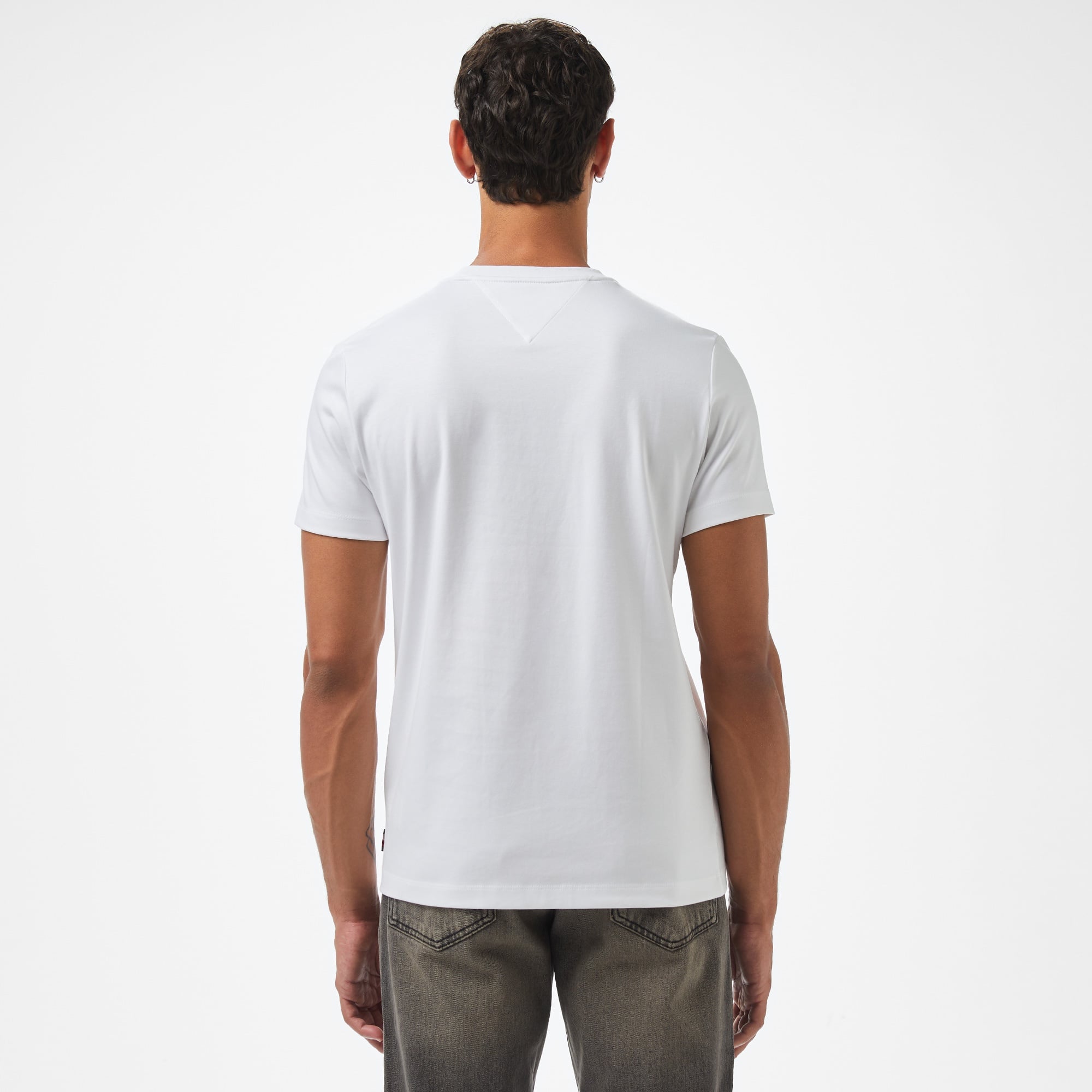 Tommy Hilfiger Elevated Essentials Erkek Beyaz T-Shirt