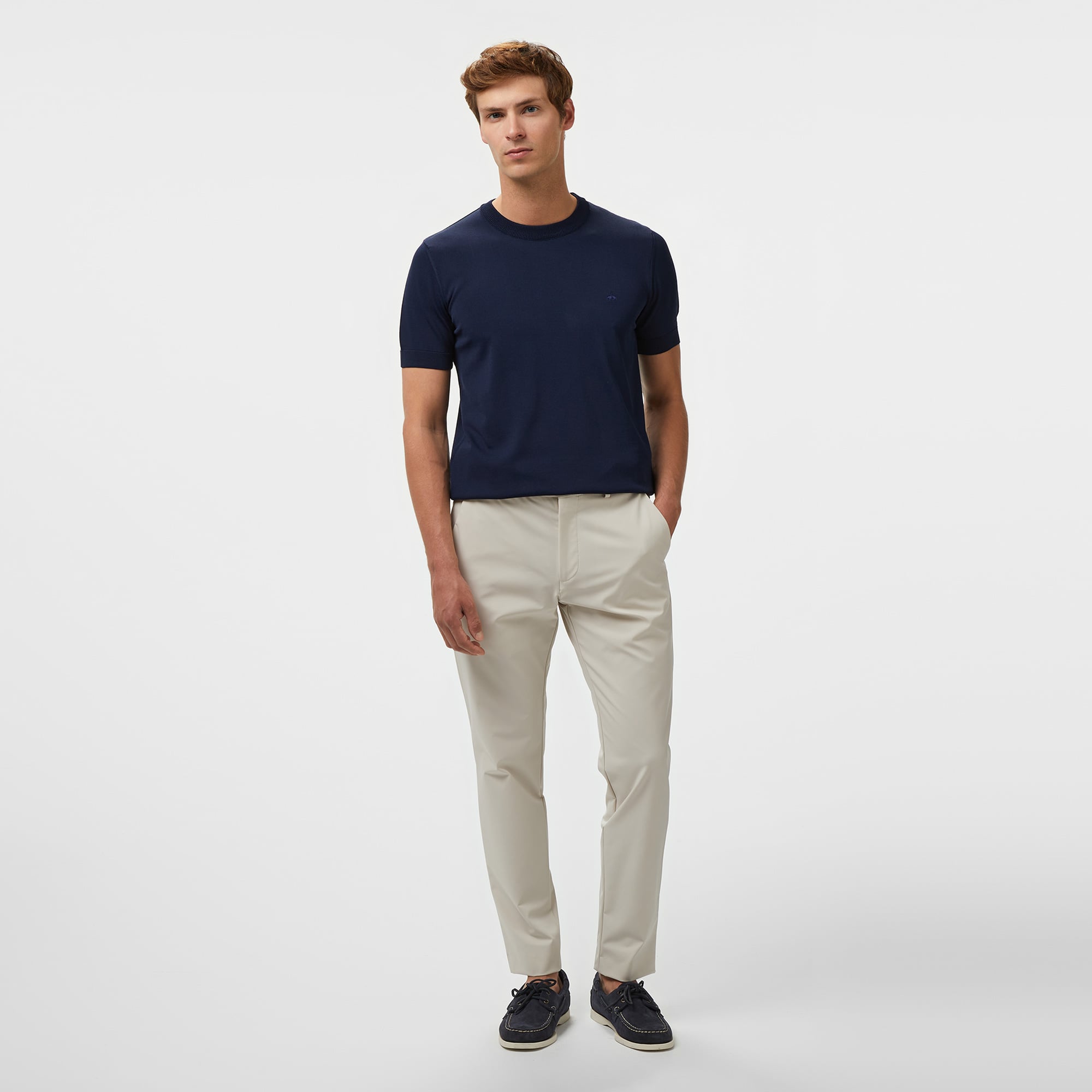  Brooks Brothers İçten Bağcıklı Performans Erkek Bej Pantolon