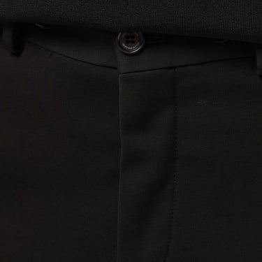  Brooks Brothers Yan Beli Lastikli Duble Paça Erkek Siyah Pantolon