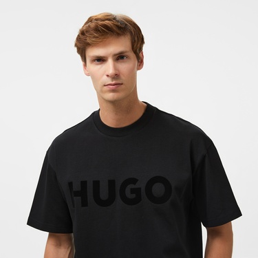  Hugo Dinkee Erkek Siyah T-Shirt