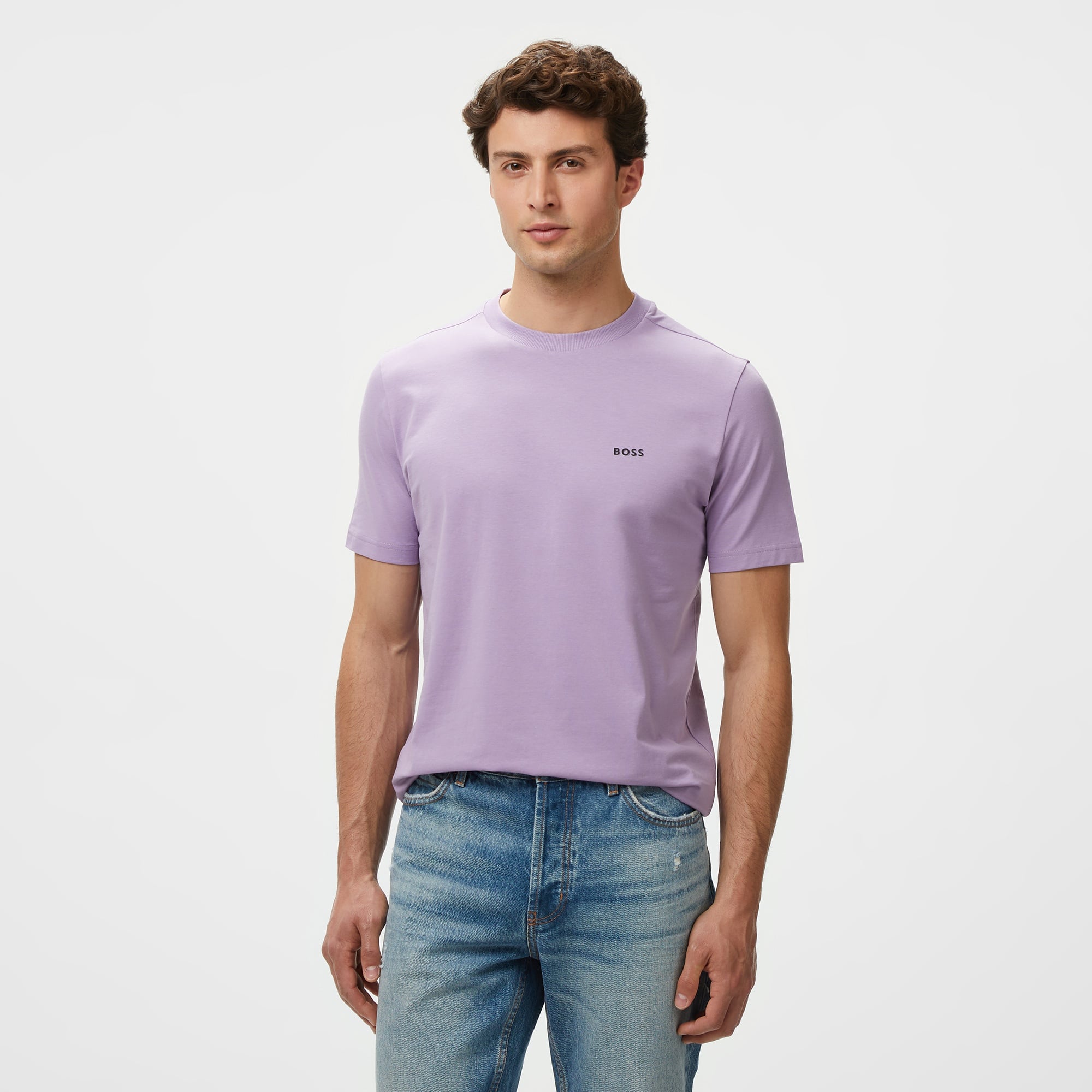 Boss Erkek Mor T-Shirt