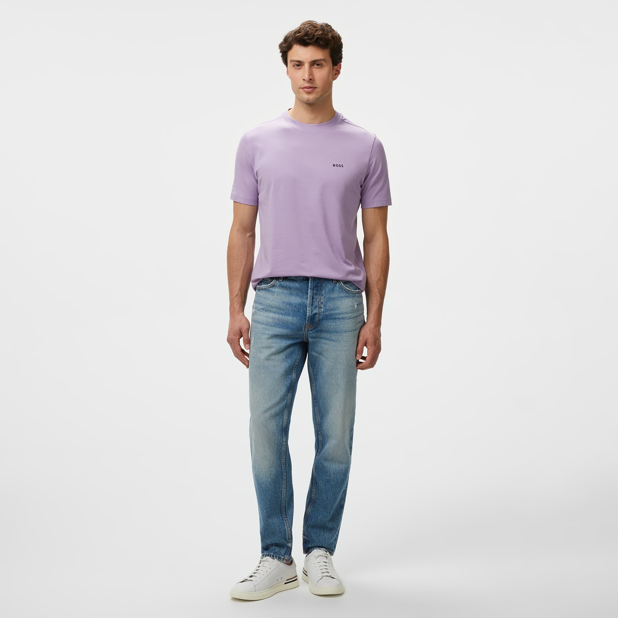 Boss Erkek Mor T-Shirt