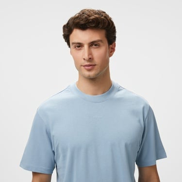  Hugo Dapolino Erkek Mavi T-Shirt