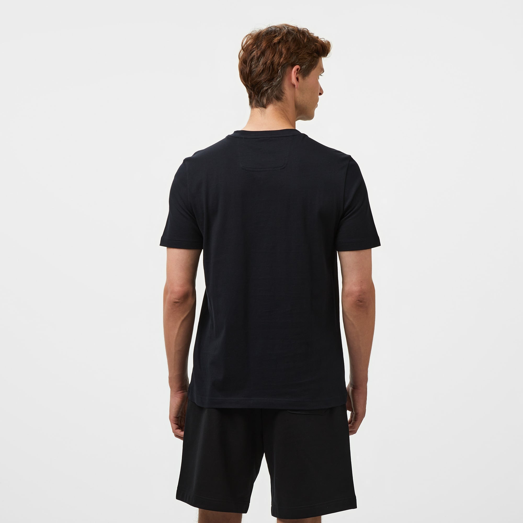 Boss Tape Logo Erkek Mavi T-Shirt