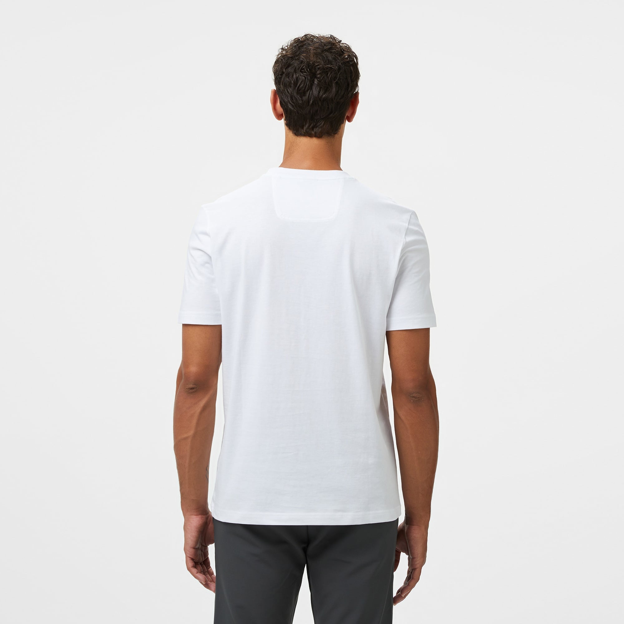 Boss Tape Logo Erkek Beyaz T-Shirt