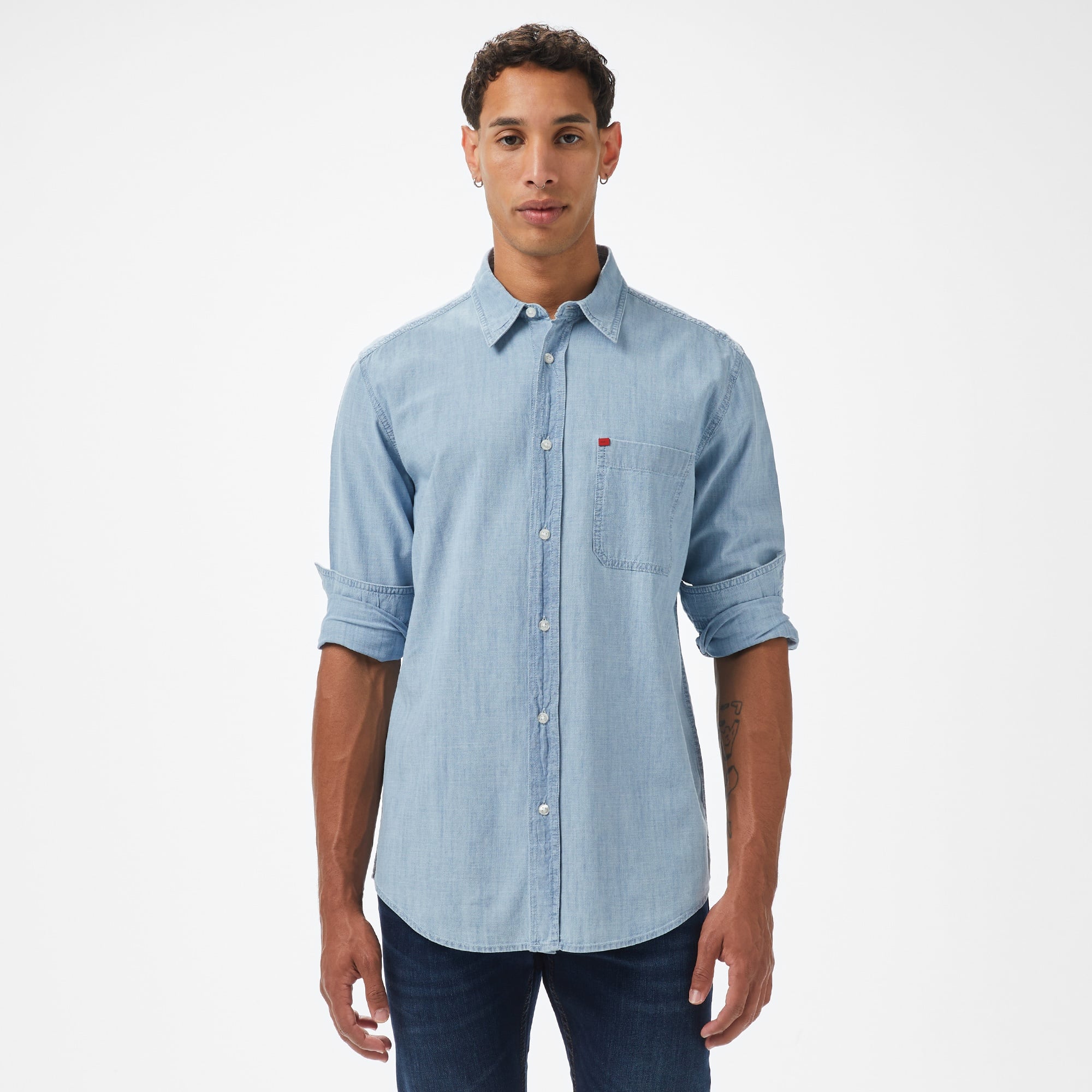 Hugo Erillo Erkek Mavi Gömlek