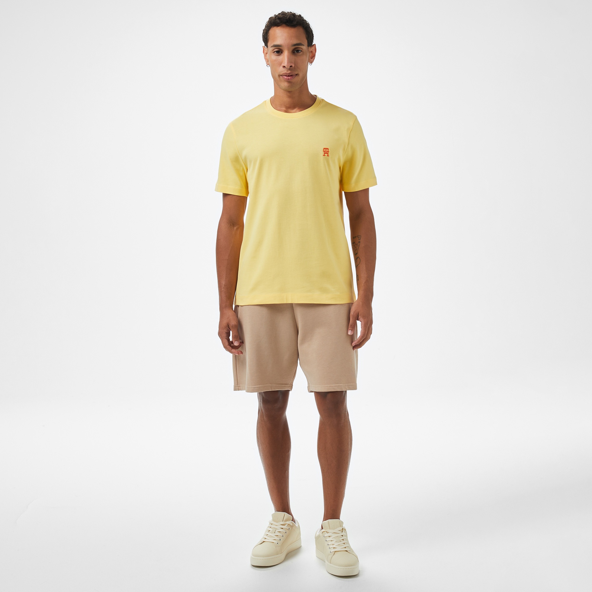 Tommy Hilfiger Monogram Imd Erkek Sarı T-Shirt