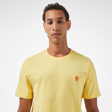  Tommy Hilfiger Monogram Imd Erkek Sarı T-Shirt
