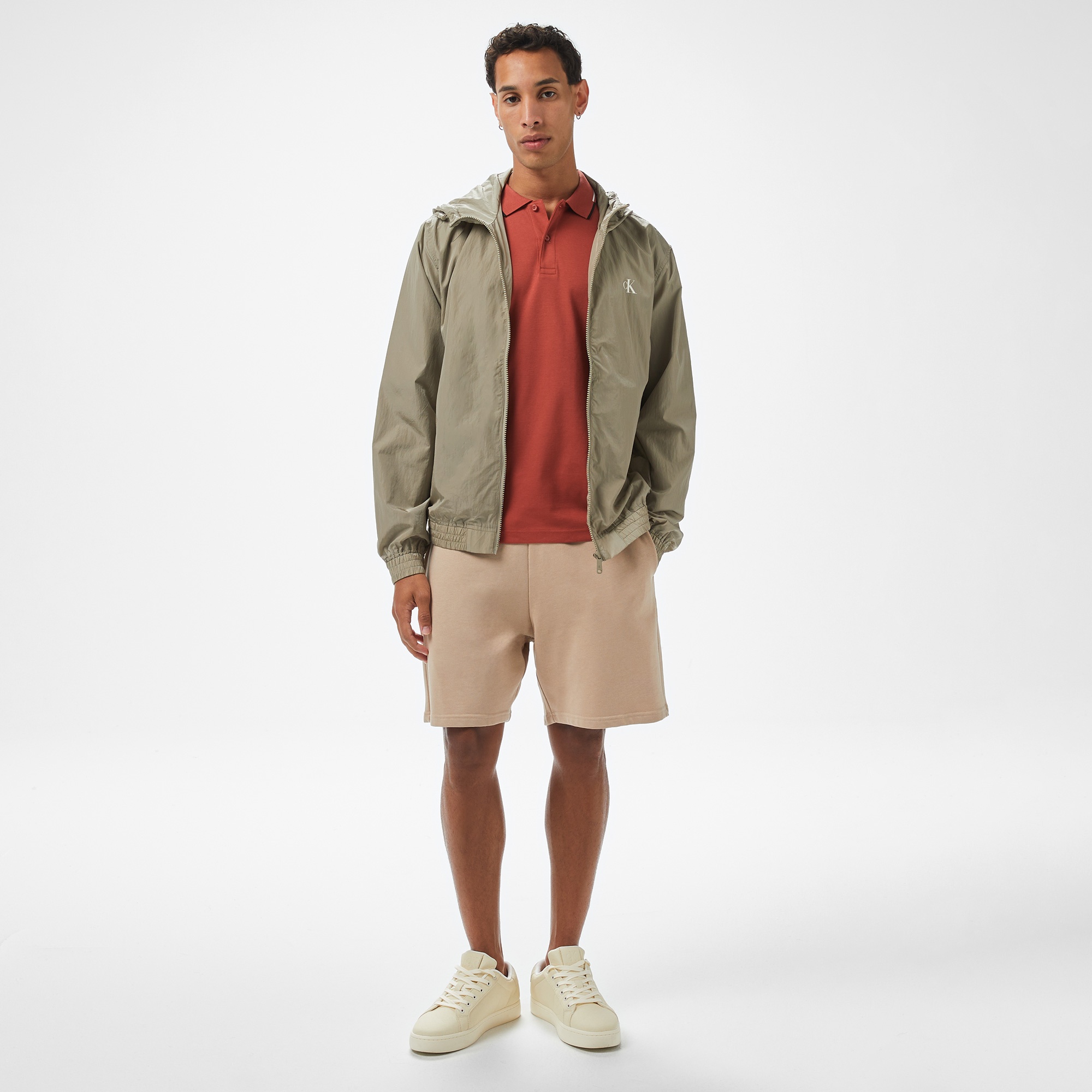 Calvin Klein Nylon Erkek Gri Ceket