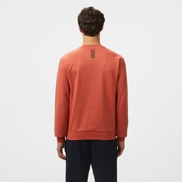  EA7 Erkek Turuncu Bisiklet Yaka Sweatshirt