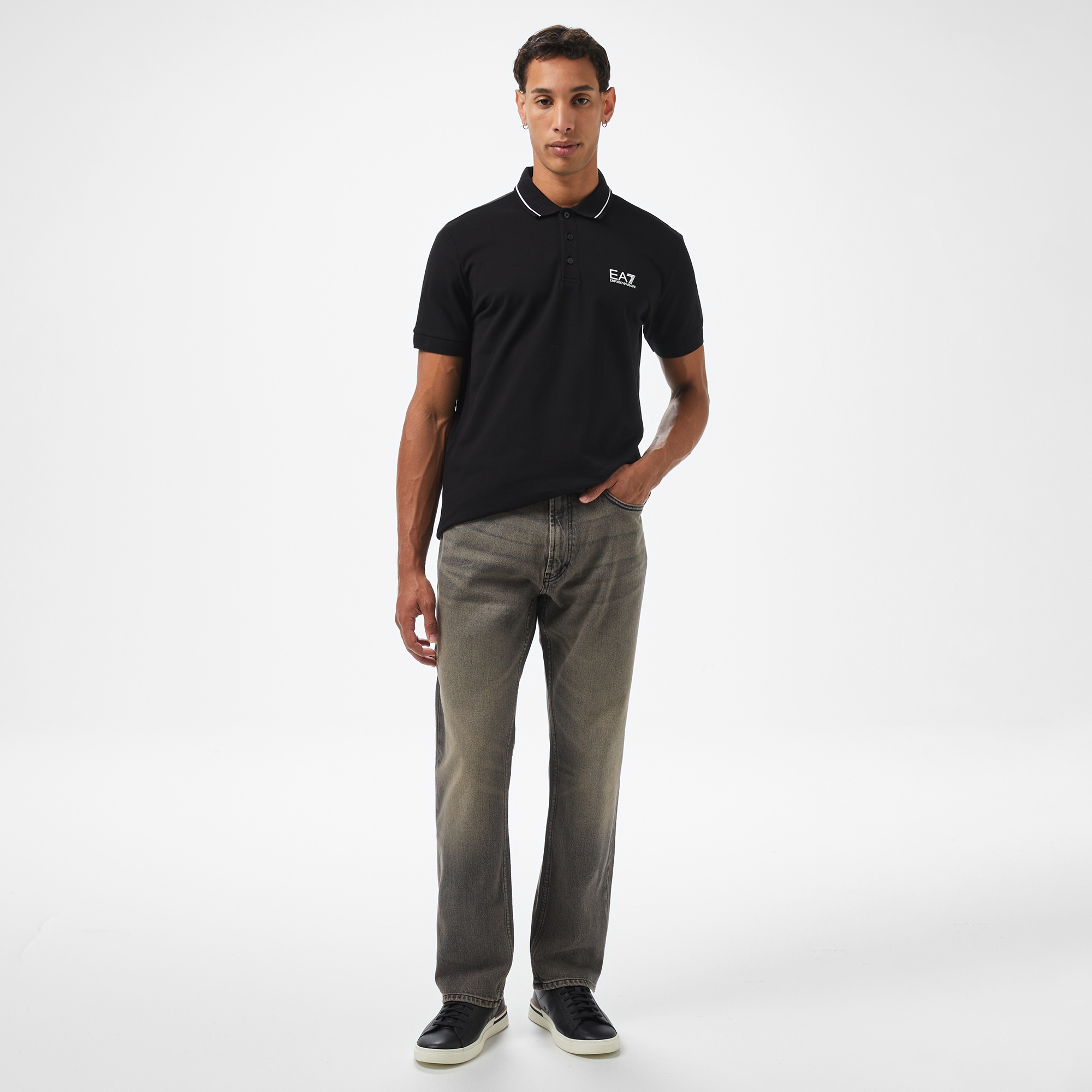 EA7 Erkek Siyah Polo