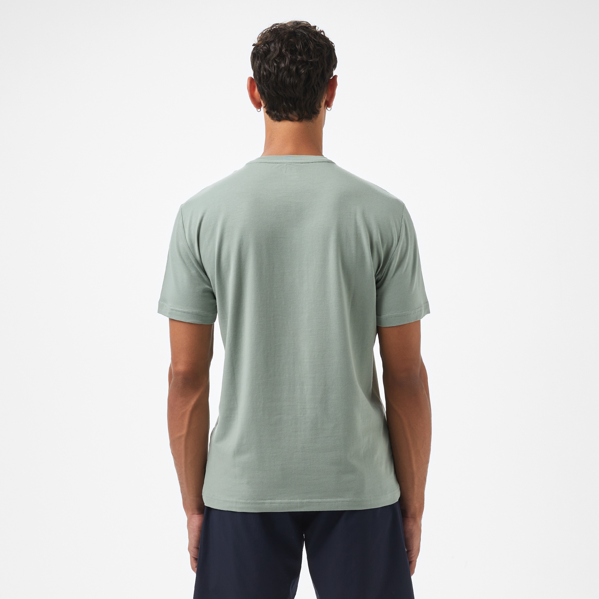 EA7 Erkek Yeşil Bisiklet Yaka T-Shirt