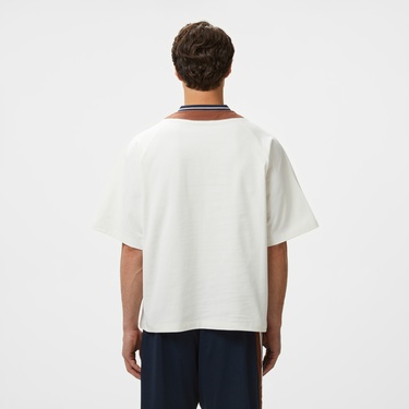  EA7 Erkek Beyaz Bisiklet Yaka T-Shirt