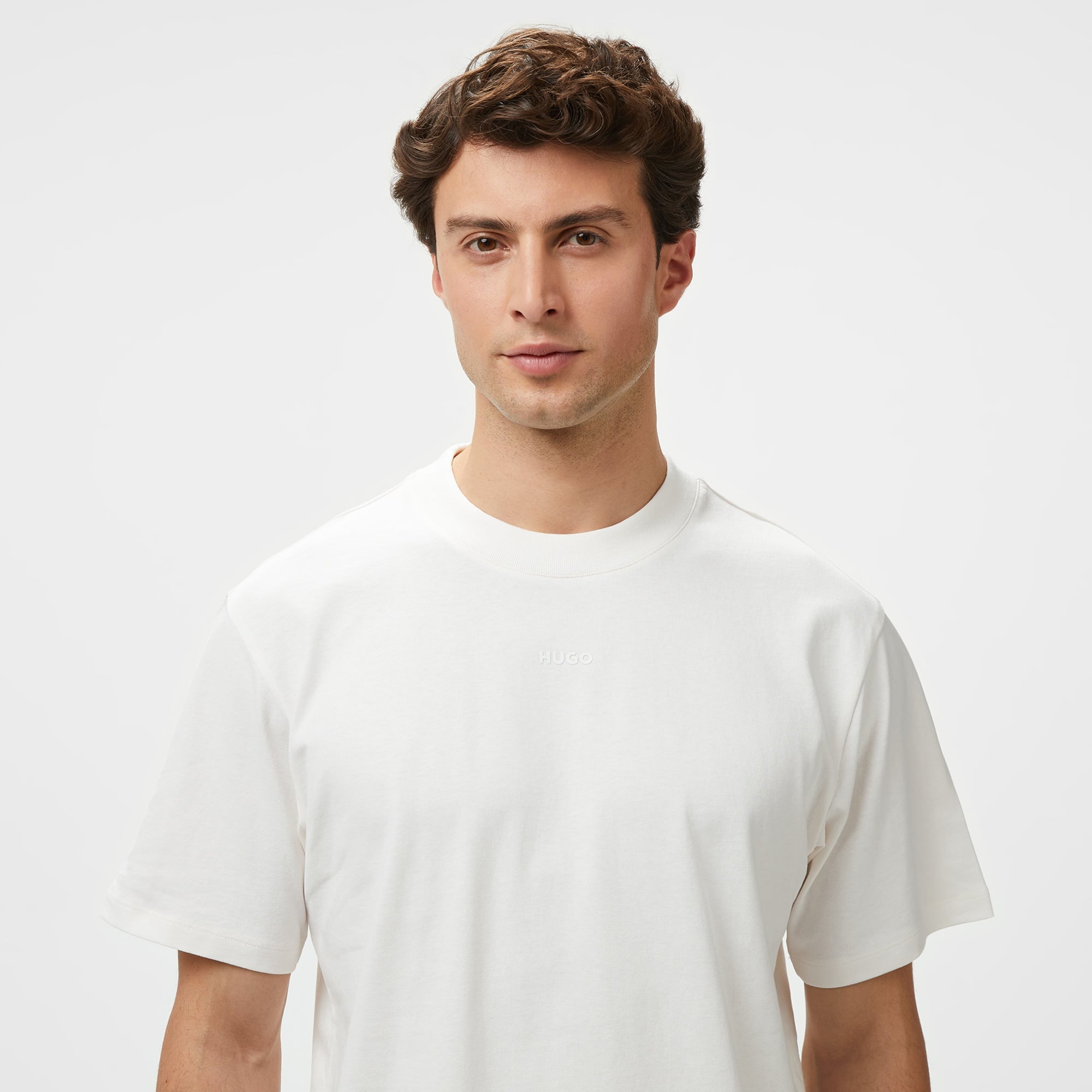 Hugo Dapolino Erkek Beyaz T-Shirt