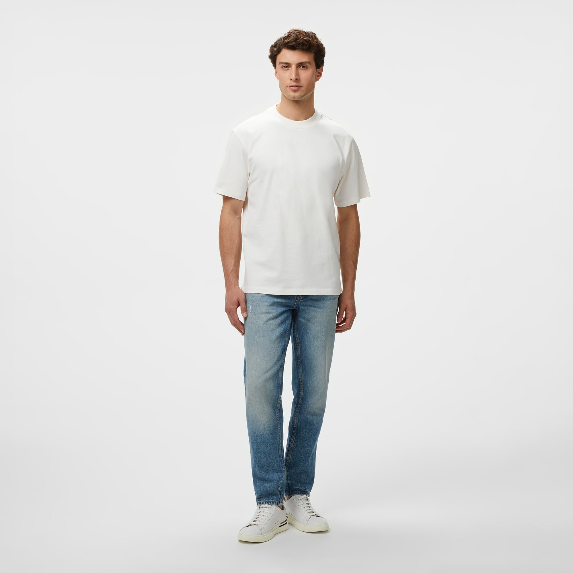 Hugo Dapolino Erkek Beyaz T-Shirt