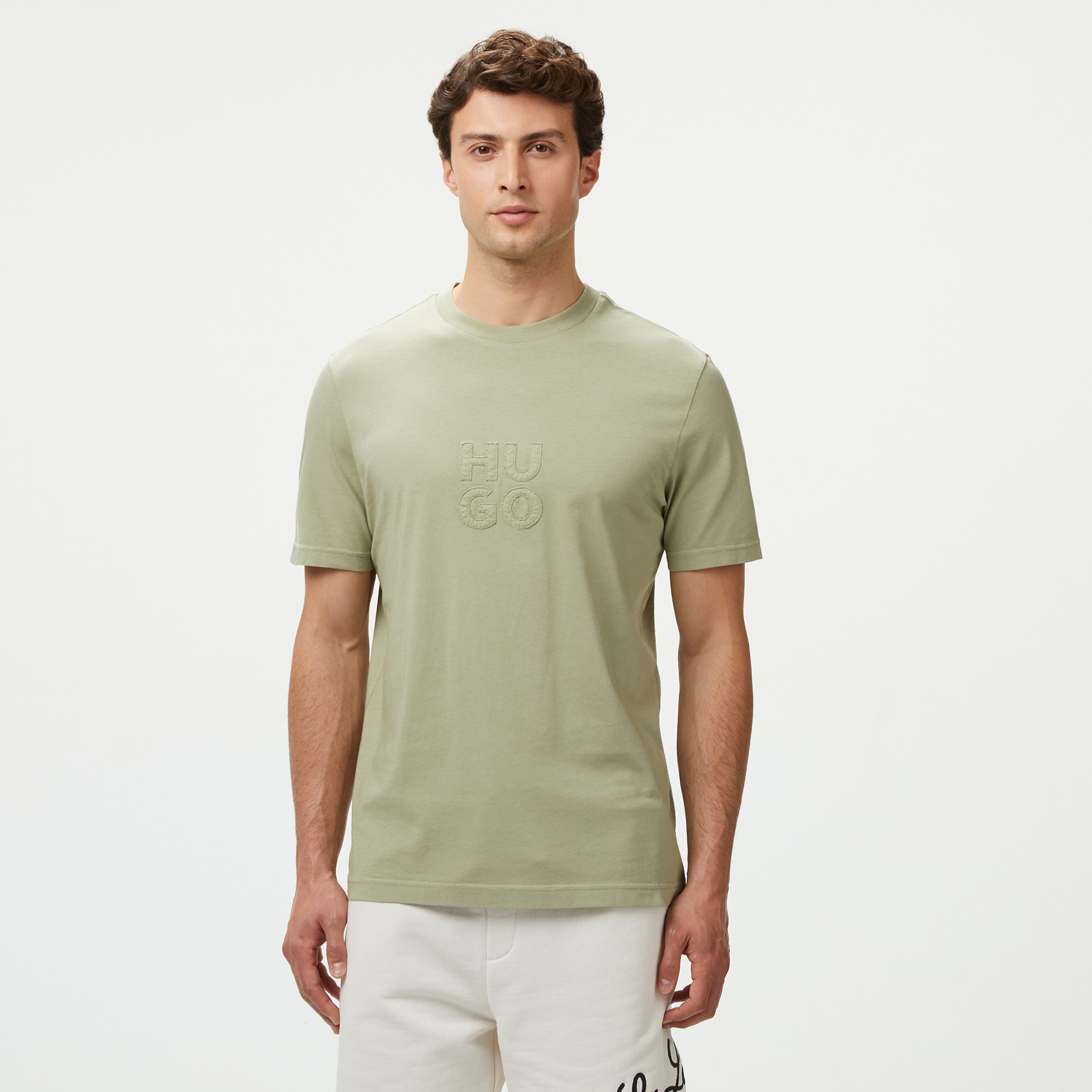 Hugo Dustress Erkek Yeşil T-Shirt