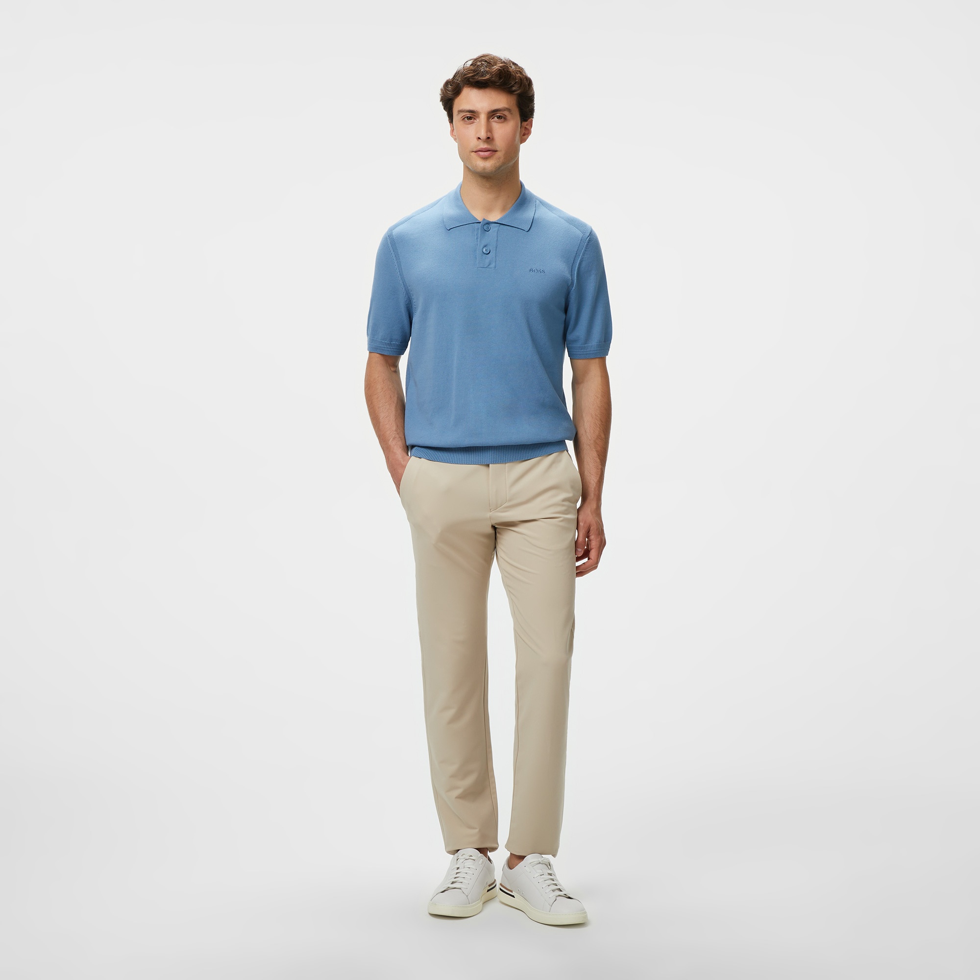 Boss Asac Erkek Mavi Polo